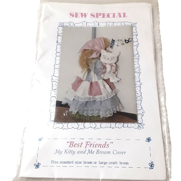 Vintage Sew Special sewing pattern Best Friends My Kitty & Me Broom Cover - Picture 2 of 3